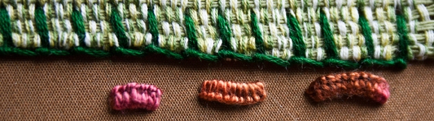 Berwick stitch -- knotted. Also Buttonhole bar