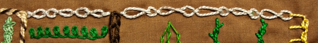 My new combination of Twisted and Reverse Chain stitch